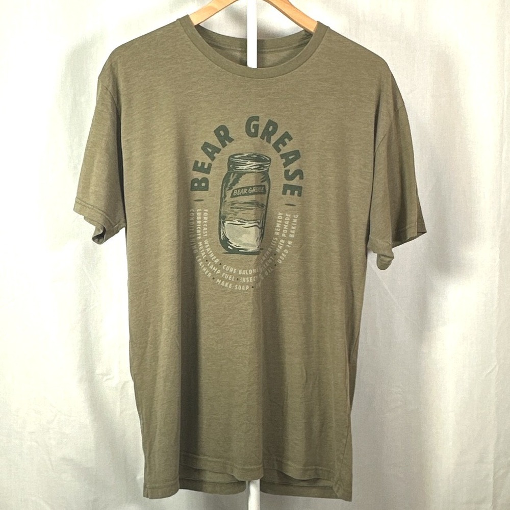 MeatEater Bear Grease Graphic T-Shirt Mens XL Green Heather Short Sleeve Tee